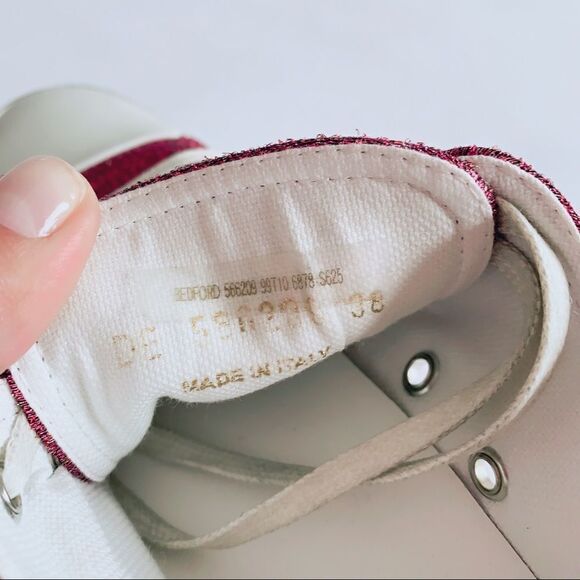 ⭕️ SAINT LAURENT Sneakers Low Pink Glitter YSL - Picture 10 of 11